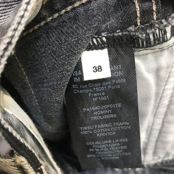 Isabel Marant Etoile Pantalon Hominy Gray High Waist Acid Stone Wash Jeans 38 4 - Picture 7 of 14